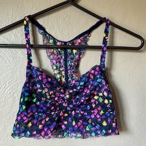 VS Pink Multicolor Bralette Size Small